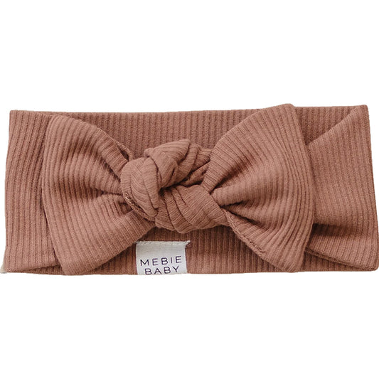 Ribbed Organic Cotton Dusty Rose Head Wrap