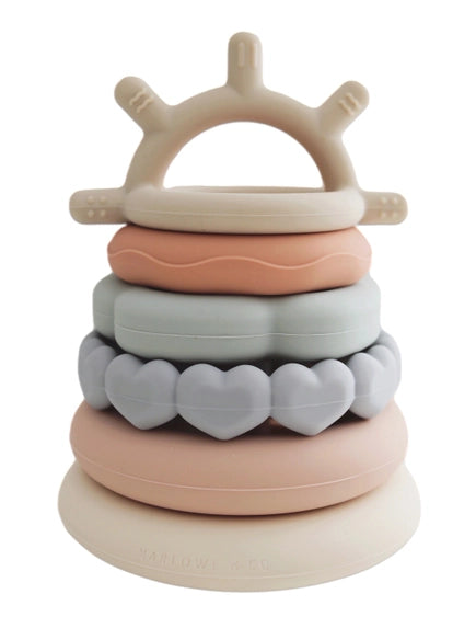 Silicone Stacking Teething Ring Toy