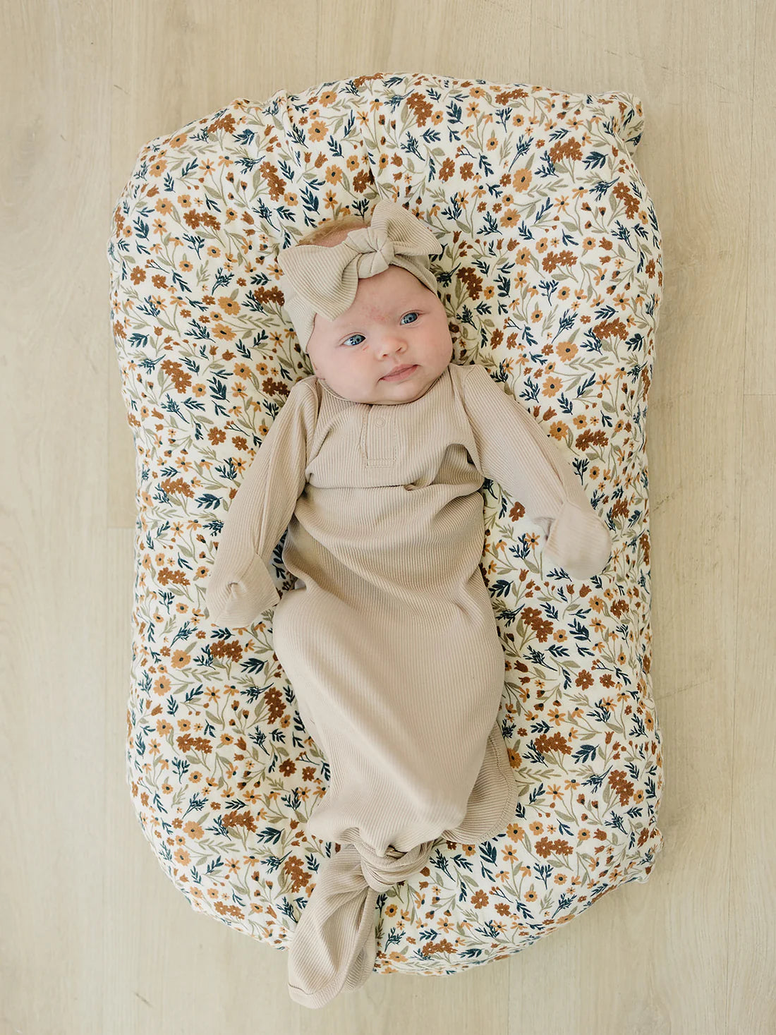 Ribbed Organic Cotton Oatmeal Head Wrap