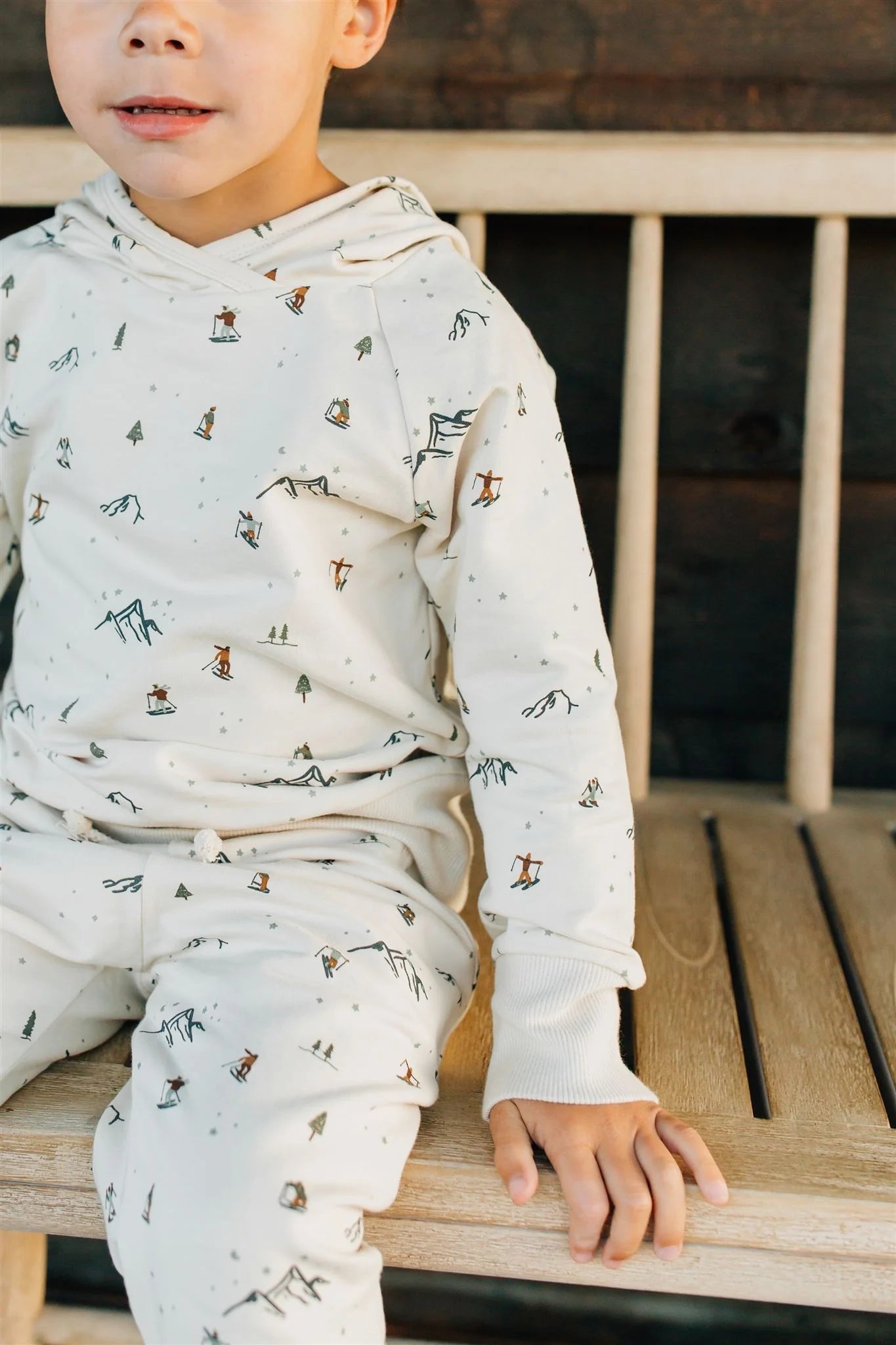 Winter Skiing Hoodie Set