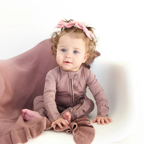 Mauve Ruffle Bamboo Sleeper