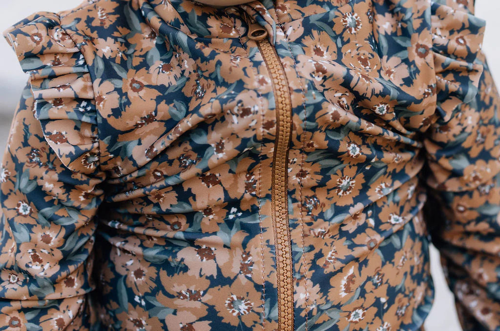 Venetian Long Sleeve Ruffle Swimsuit