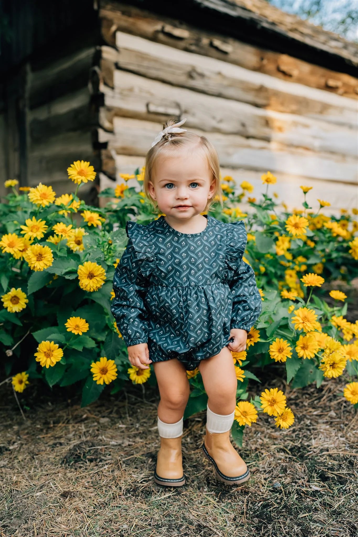 Navy Berry Bubble Romper