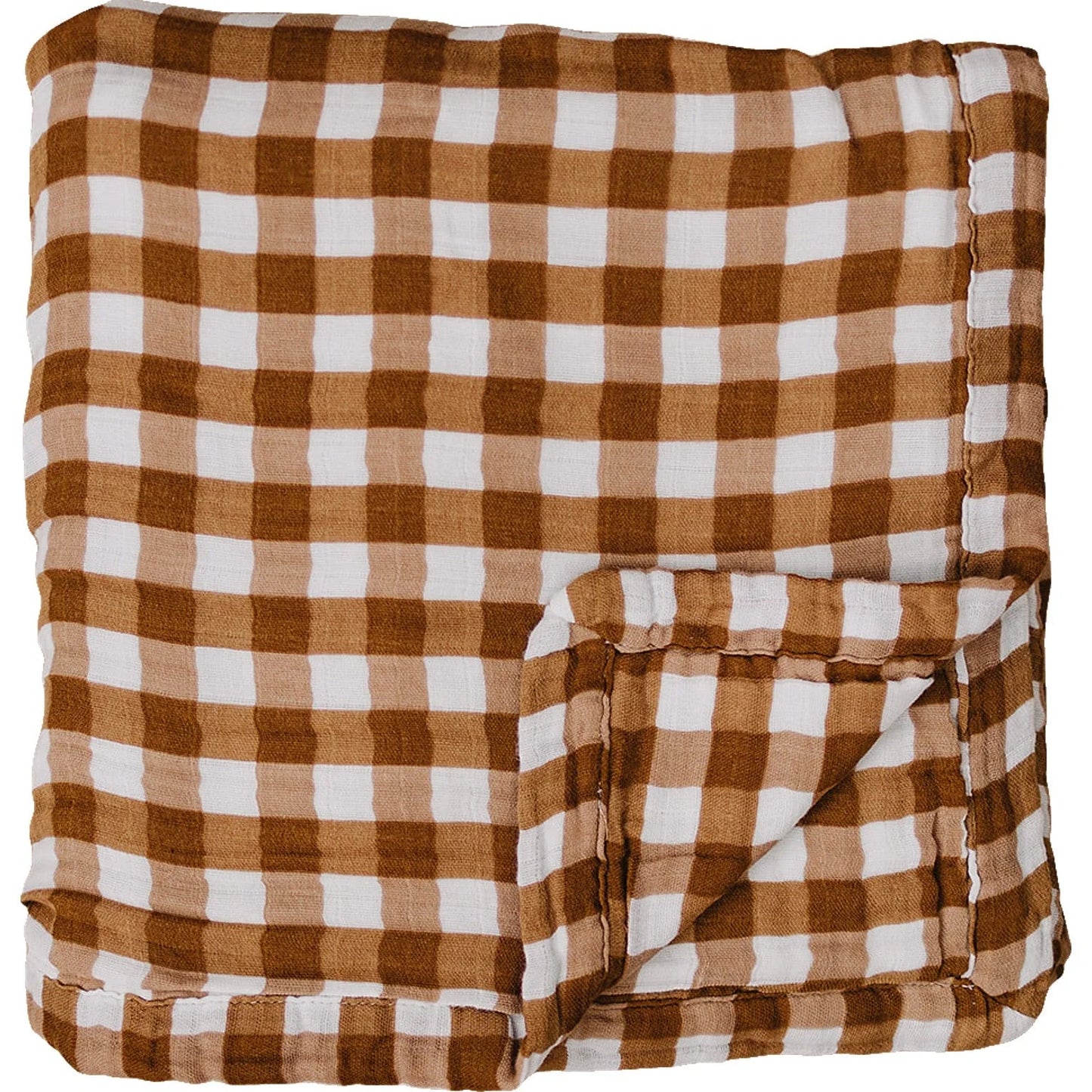 Mustard Gingham Muslin Quilt