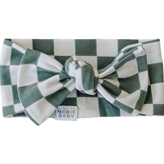 Green Checkered Head Wrap