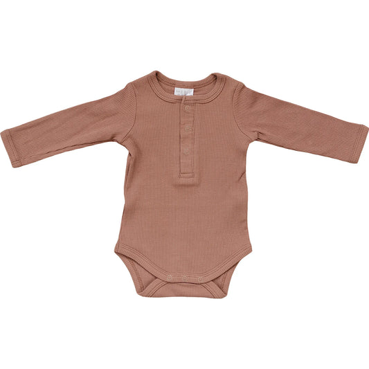 Dusty Rose Organic Bodysuit with Snaps