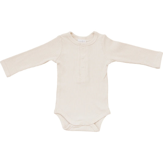 Vanilla Organic Long Sleeve Bodysuit with Snaps