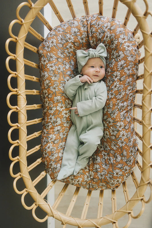 Ribbed Organic Cotton Sage Head Wrap