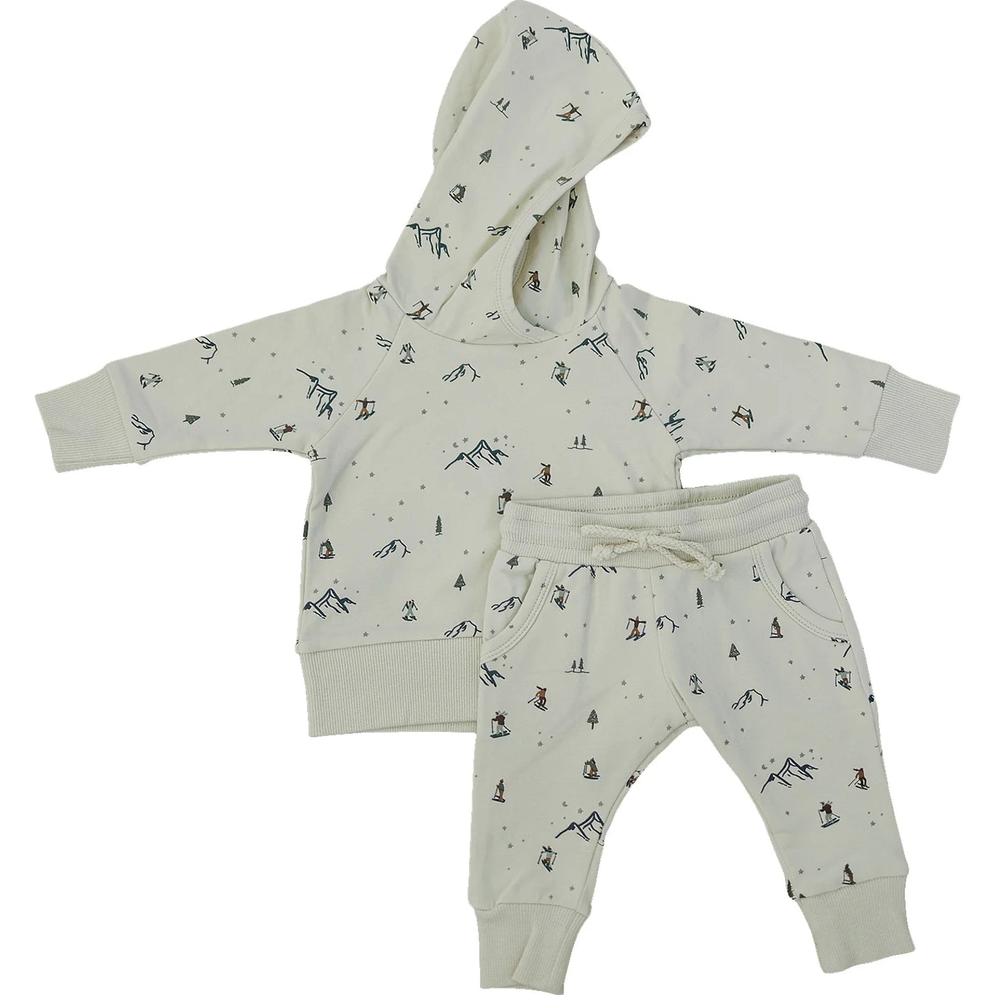 Winter Skiing Hoodie Set