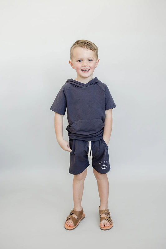 Slate Pocket Shorts Set
