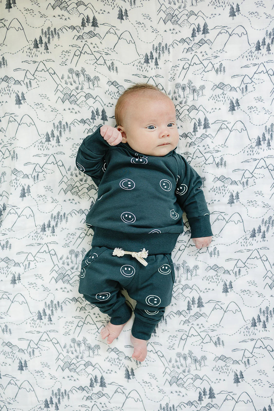 Smiley Hooded French Terry Set