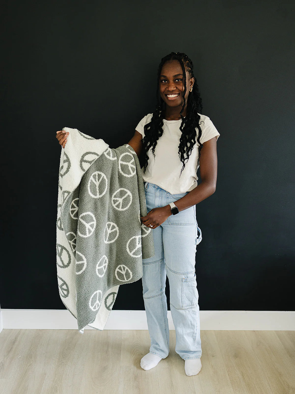 Peace Sign Plush Blanket