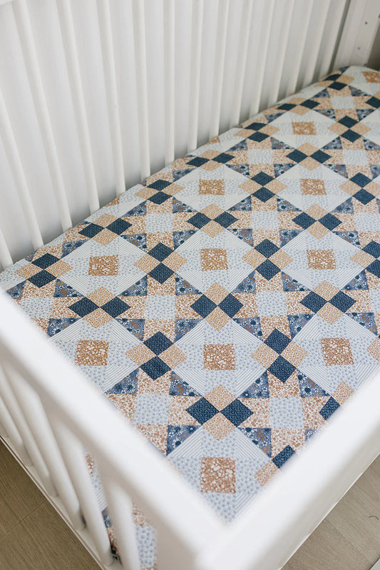 Patchwork Muslin Crib Sheet