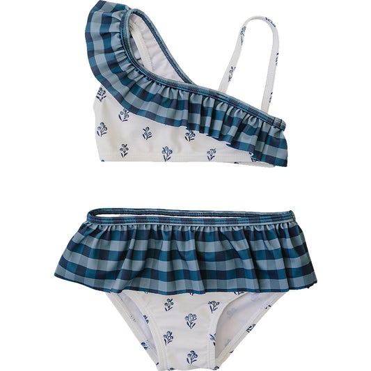 Cream Berry Ruffle Bikini