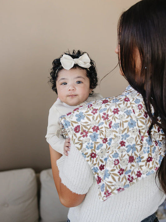 Desert Floral Luxe Fleece Burp Cloth