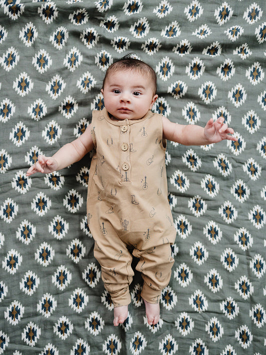 Western Nights Tank Romper