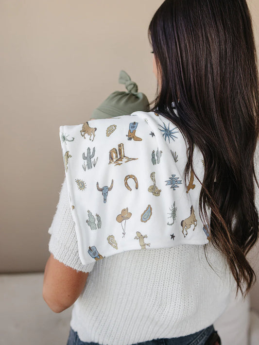 Desert West Luxe Fleece Burp Cloth