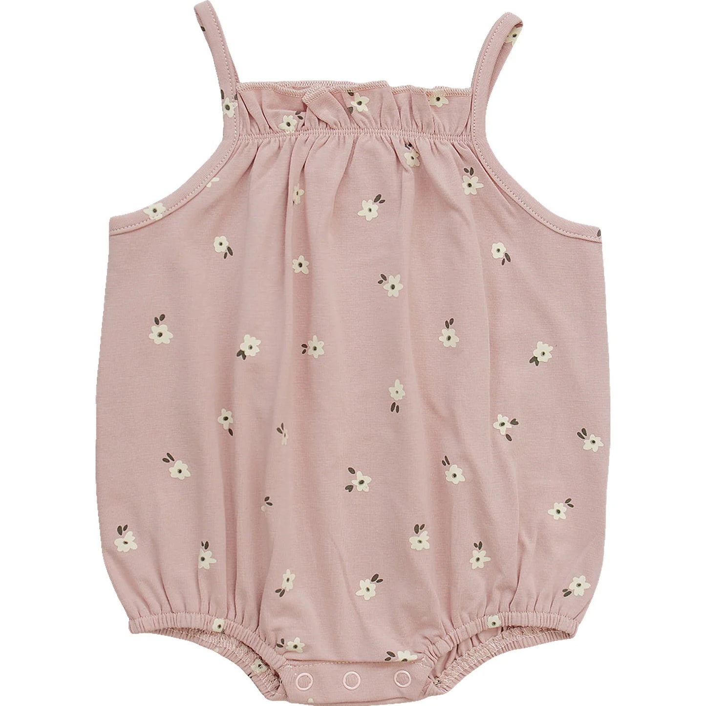 Pink Floral Bubble Romper