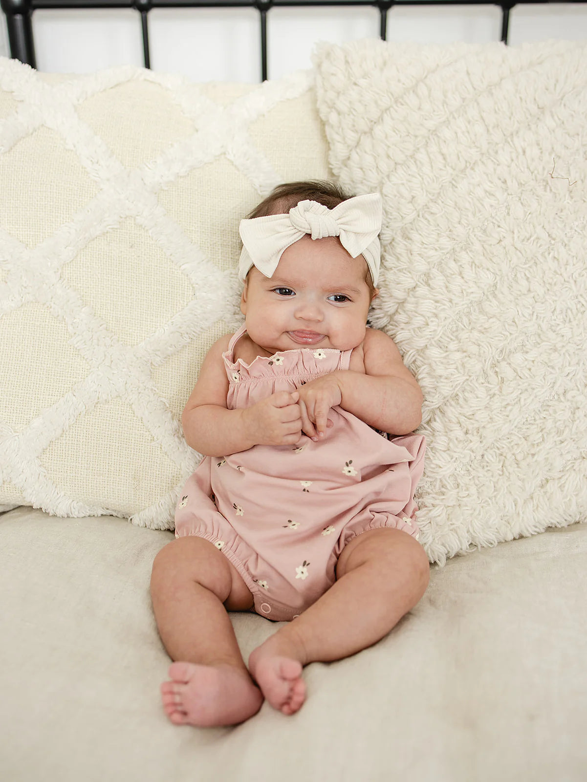 Pink Floral Bubble Romper