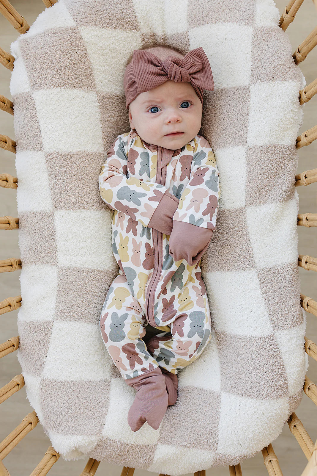 Dusty Rose Bunny Bamboo Sleeper