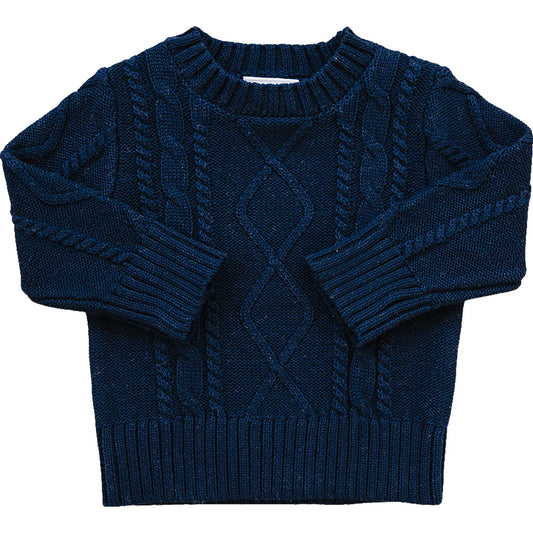 Navy Cable Knit Sweater