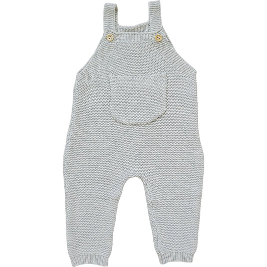Grey Knit Overalls