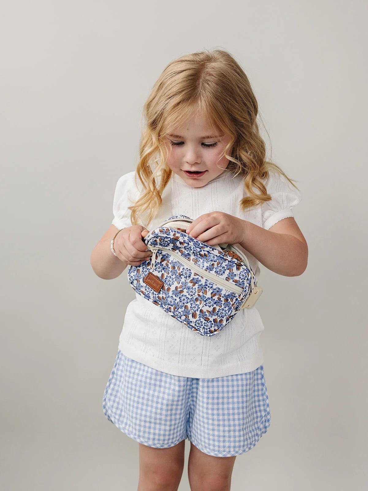 Cottage Blue Floral Mini Fanny Pack