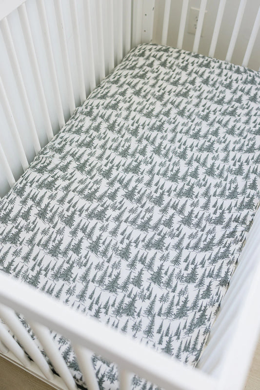 Forest Muslin Crib Sheet