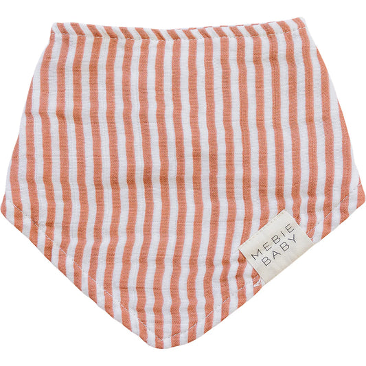 Pink Striped Muslin Bib