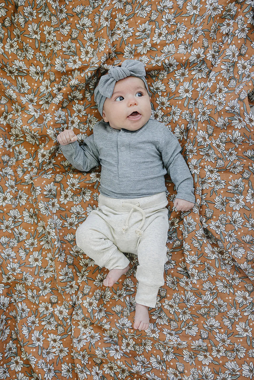 Ribbed Bamboo Heather Grey Head Wrap