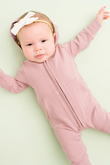 Plum Hooded Jumpsuit