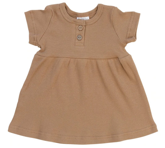 Cafe Organic Ribbed Cotton Dress