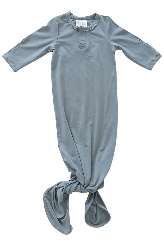 Dusty Blue Bamboo Knot Gown