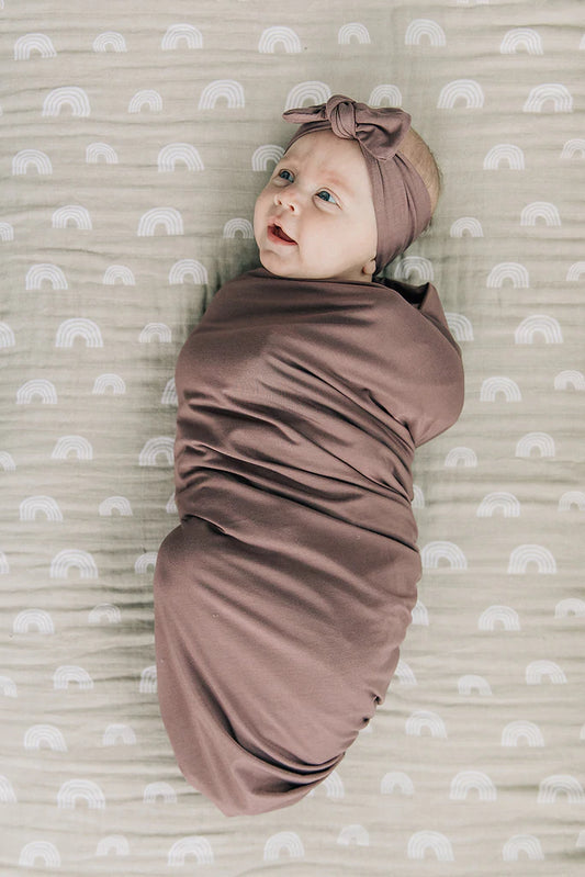 Plum Stretch Swaddle
