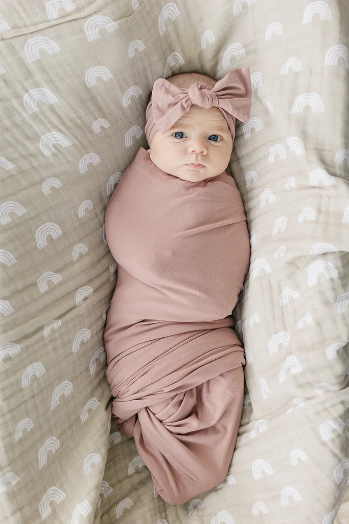 Dusty Rose Stretch Swaddle