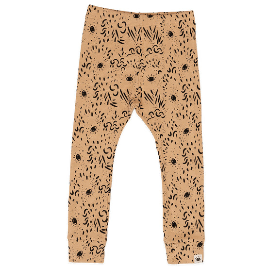 "Eyes" Organic Cotton Ribbed Leggings