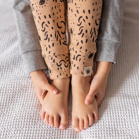 "Eyes" Organic Cotton Ribbed Leggings