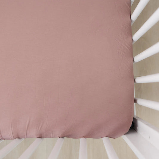 Dusty Rose Stretch Crib Sheet