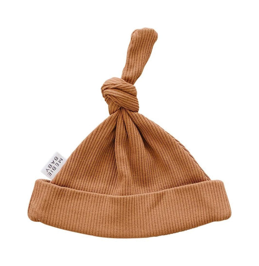 Ribbed Organic Mustard Newborn Hat