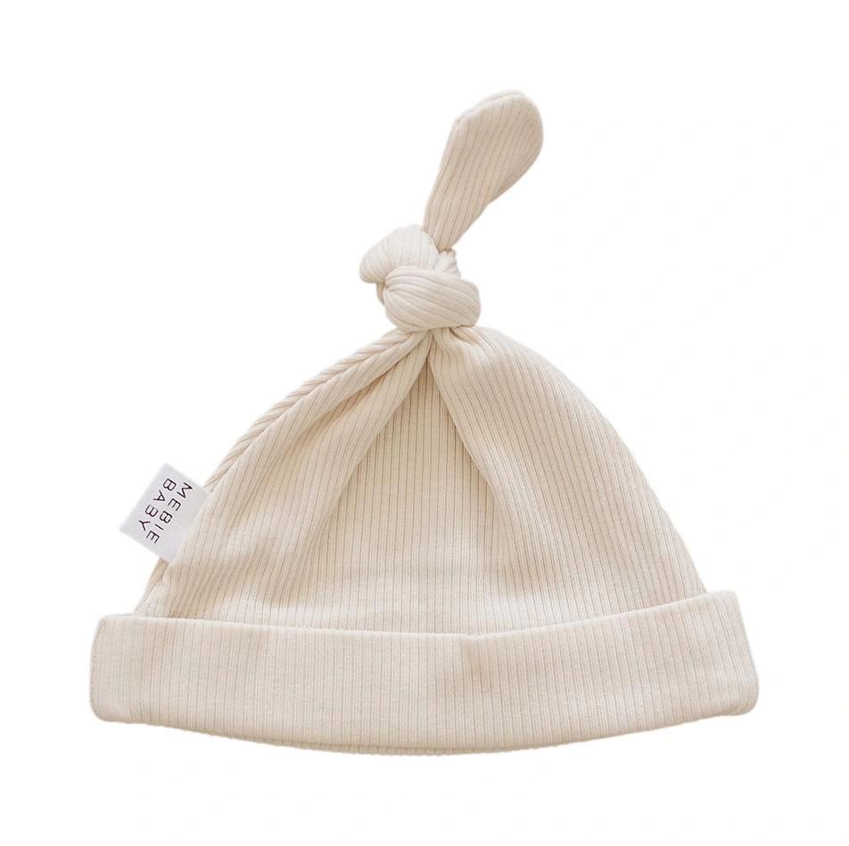 Ribbed Organic Vanilla Newborn Hat