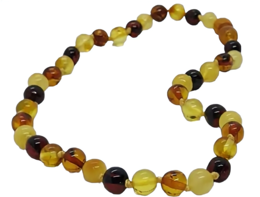 Baby Baroque Multi-Colored Amber Teething Necklace
