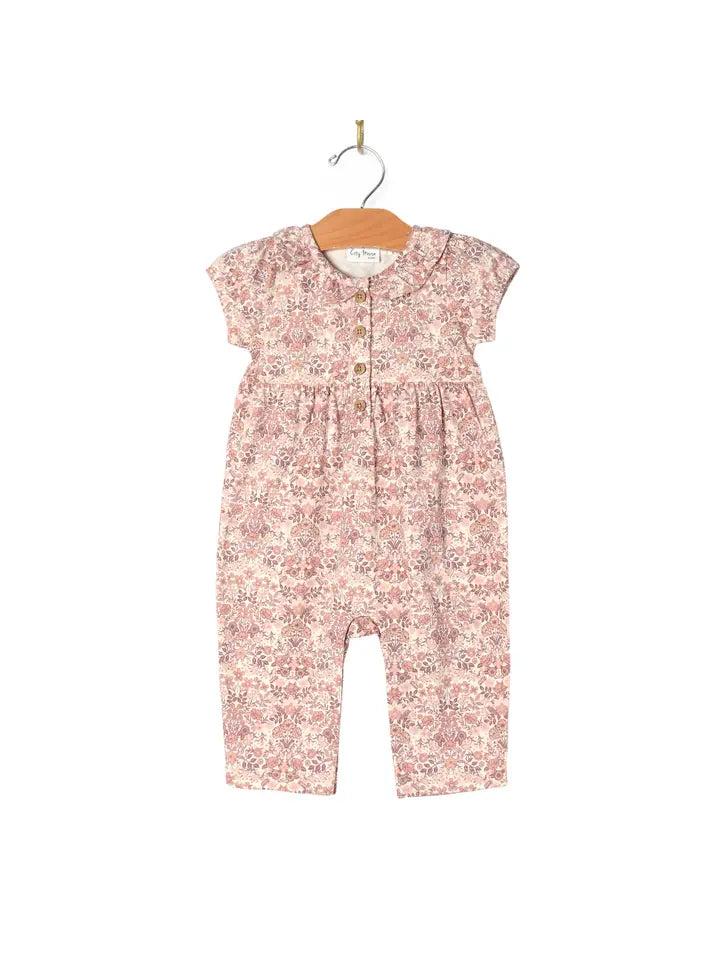 Spring Bouquet Frill Collar Romper