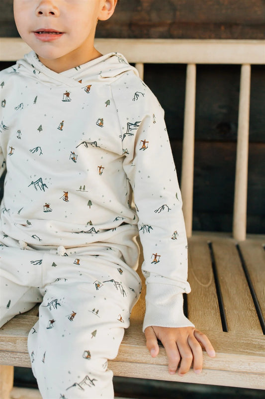 Winter Skiing Hoodie Set