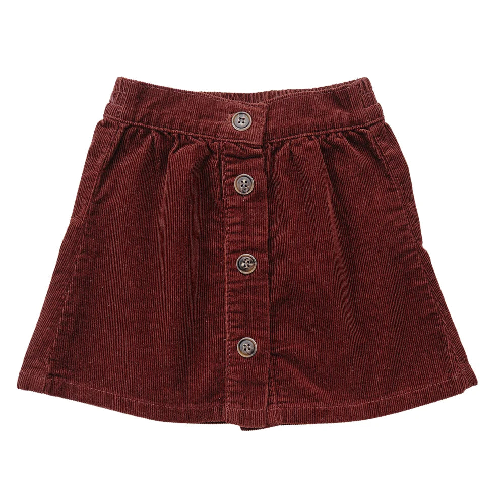 Burgundy Corduroy Skirt