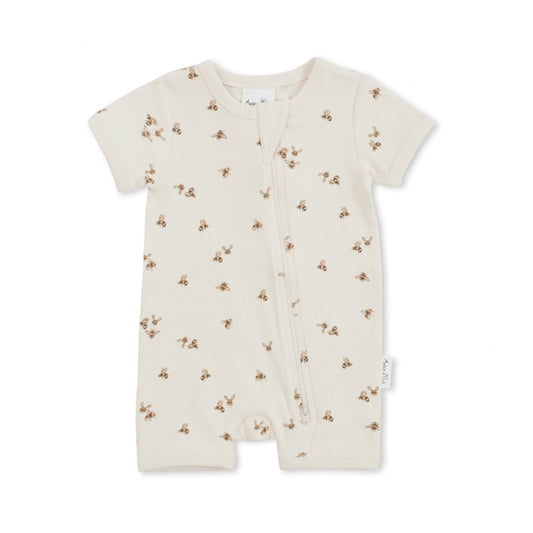 Bee Luxe Ribbed Romper