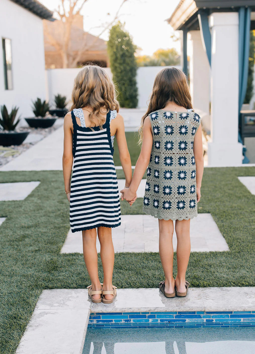 Navy Striped Knit Tank Dress