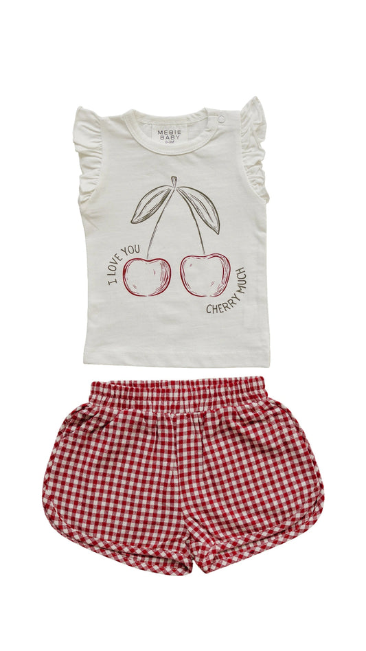 Cherry Tee + Shorts Set