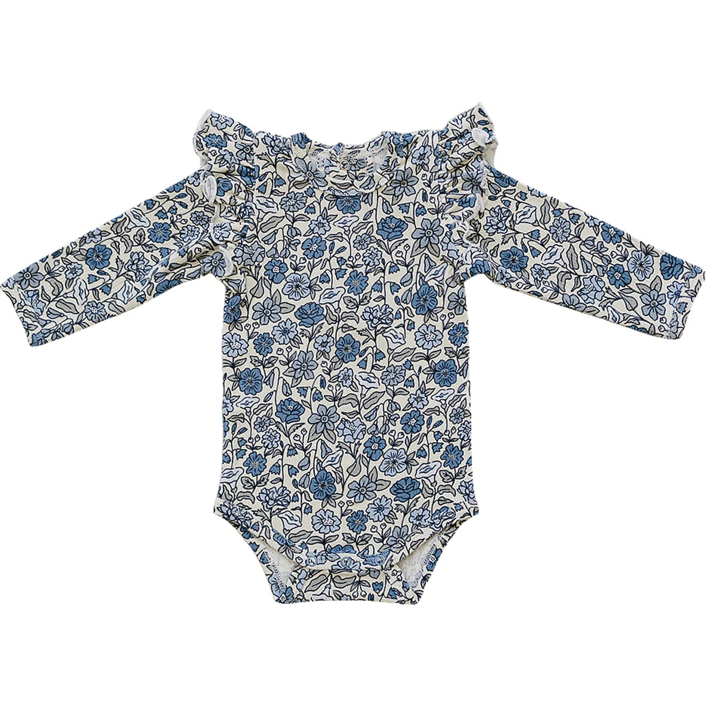 Bluebell Pointelle Ruffle Sleeve Bamboo Bodysuit