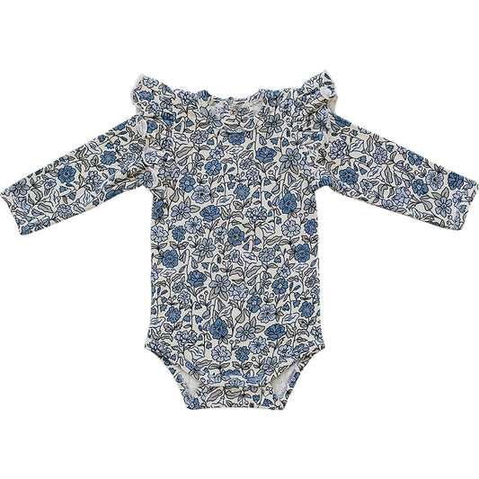 Bluebell Pointelle Ruffle Sleeve Bamboo Bodysuit