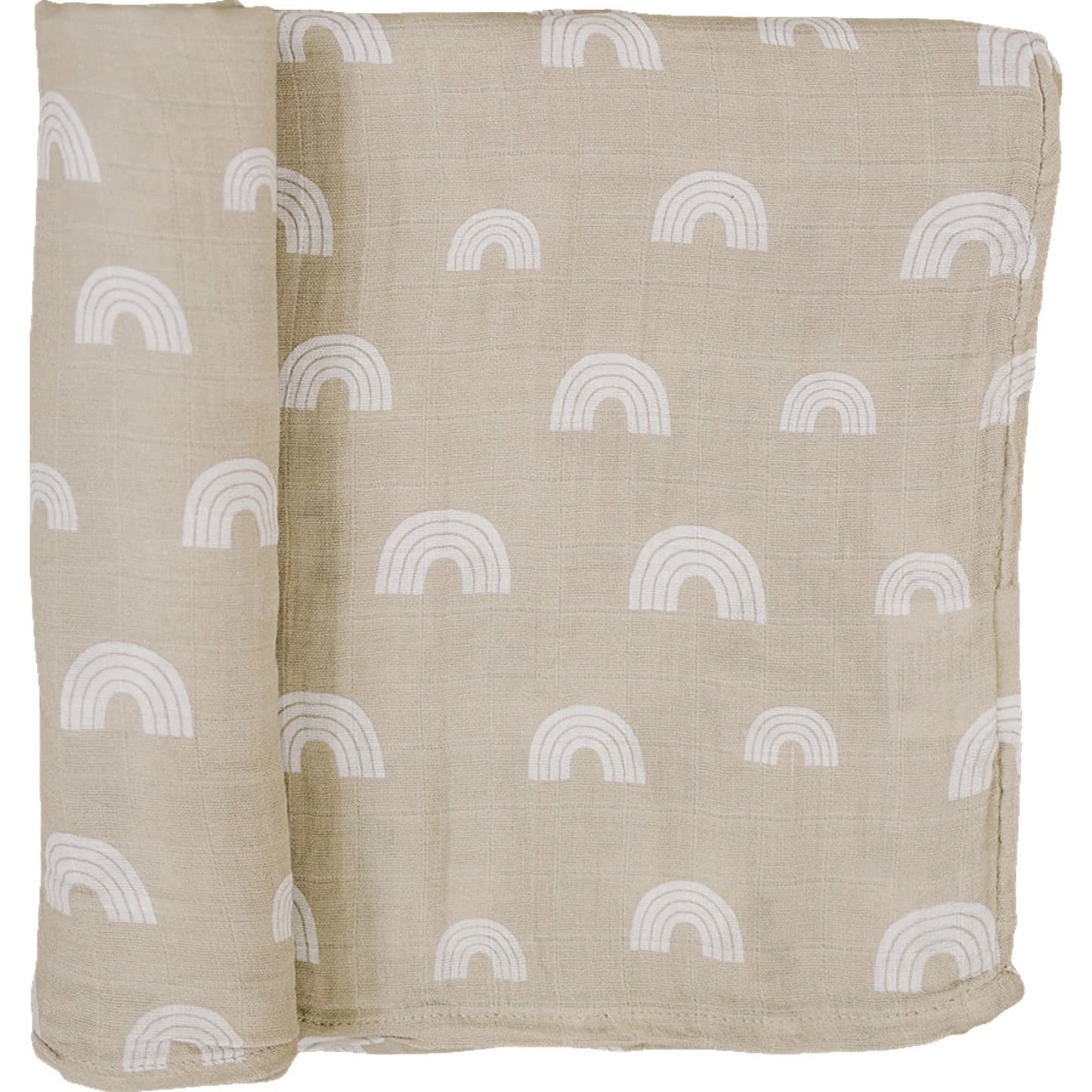 Sand Rainbow Muslin Swaddle Blanke